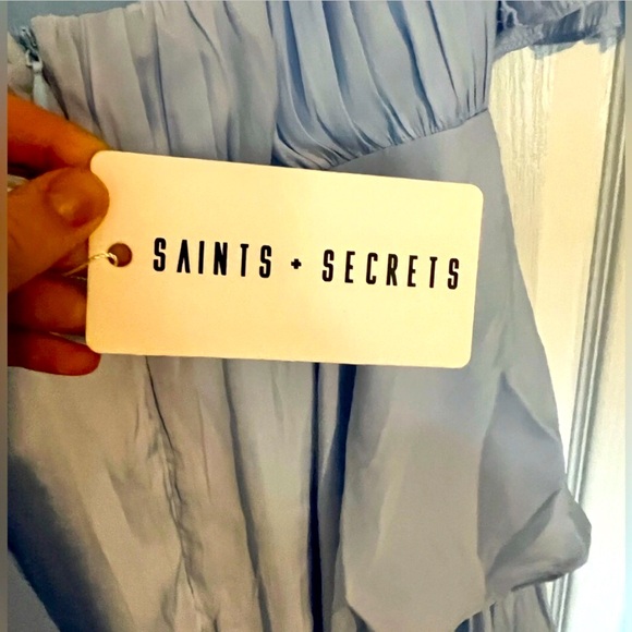 NWT Saints & Secrets not from Nordstrom Sexy yet Classy Blue Romper - Picture 3 of 5